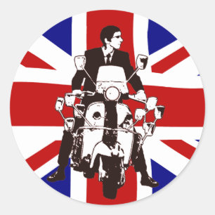 Sticker Rond Scooter Rider UJ 2