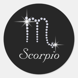 Sticker Rond Scorpion diamant brillant