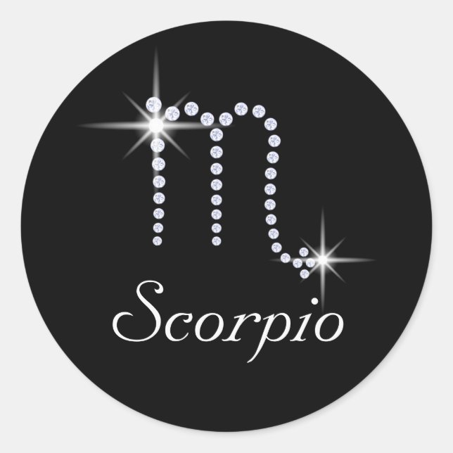 Sticker Rond Scorpion diamant brillant (Devant)