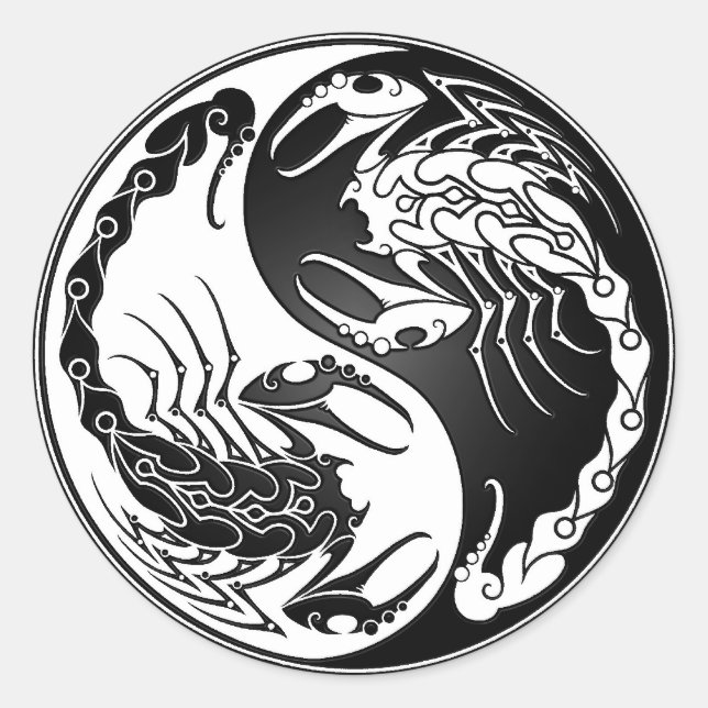 Sticker Rond Scorpions Yin Yang (Devant)