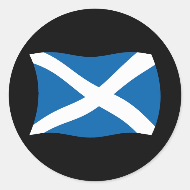 Sticker Rond Scotland Flag (Devant)