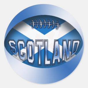 Sticker Rond Scotland Rugby Ball
