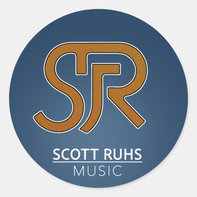 Sticker Rond Scott Ruhs Logo (Devant)