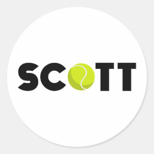 Sticker Rond Scott Tennis