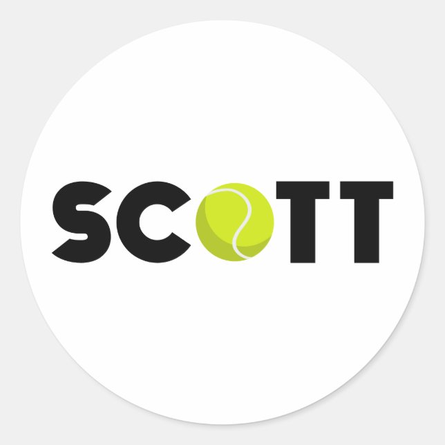 Sticker Rond Scott Tennis (Devant)