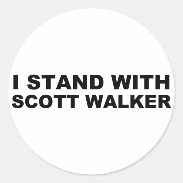 Sticker Rond Scott Walker I Stand (Devant)