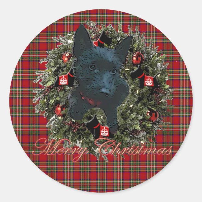 Sticker Rond Scottie (Devant)