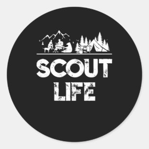 Sticker Rond Scout Life Scouting Amateurs Cadeaux Randonnée Hap