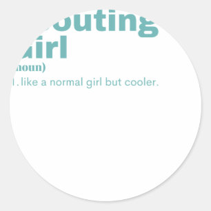 Sticker Rond Scouting Girl - Scoutisme