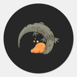 Sticker Rond Scp-999 Scp-682 Monstre Tickle Difficile À Détruir