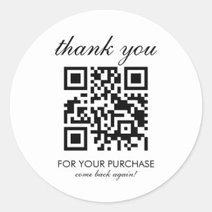 Sticker Rond Script de code QR pour les rendez-vous d'un salon
