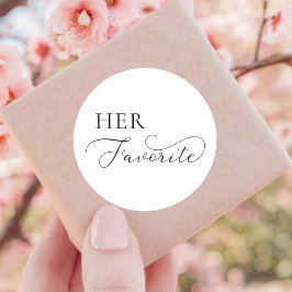 Sticker Rond Script Delicate Sa Faveur Mariage Favorite