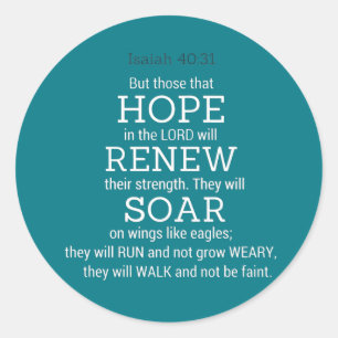 Sticker Rond Scripture Isaiah-40-31