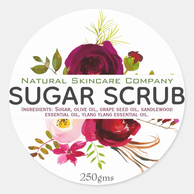 Sticker Rond Scruter le sucre (Devant)
