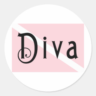 Sticker Rond SCUBA Diva