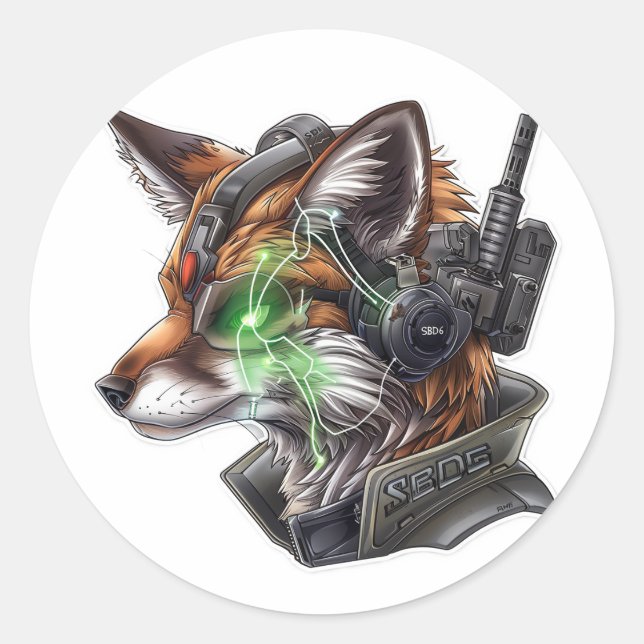 Sticker Rond SDBD6 Tech Fox (Devant)