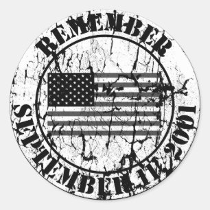 Sticker Rond Se souvenir du 11 septembre