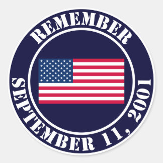 Sticker Rond Se souvenir du 11 septembre