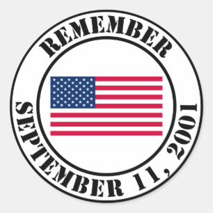Sticker Rond Se souvenir du 11 septembre