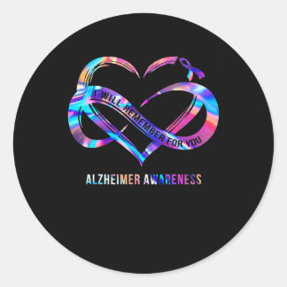 Sticker Rond Se Souviendra De Vous Sensibiliser À Alzheimer