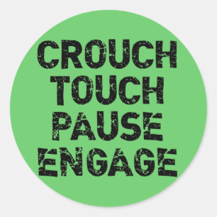 Sticker Rond Se tapissent la pause de contact engagent le tee -