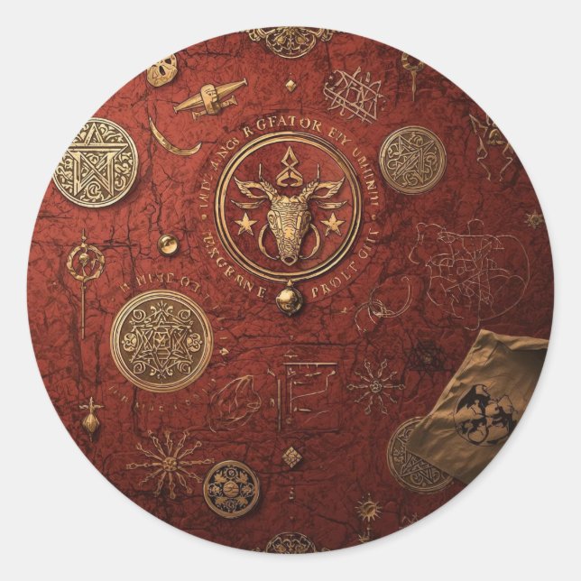 Sticker Rond Seal of the Hidden Order (Devant)
