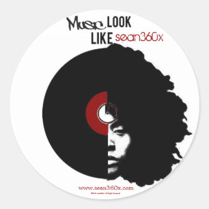 Sticker Rond Sean360x MUSic