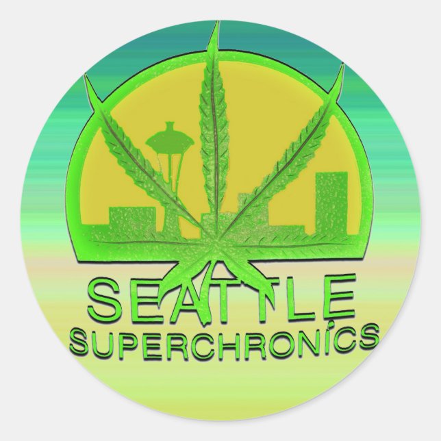 Sticker Rond Seattle Superchronics (Devant)
