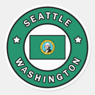 Sticker Rond Seattle Washington