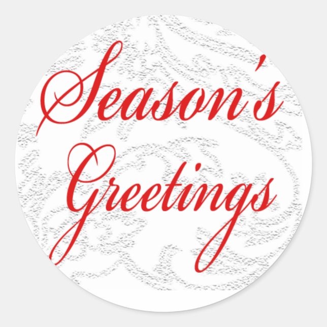 Sticker Rond Seaux de Noël Joyeuses Fêtes (Devant)