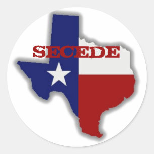 Sticker Rond Secede Texas