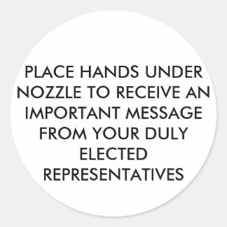 STICKER ROND SÈCHE-MAIN À CHAUD