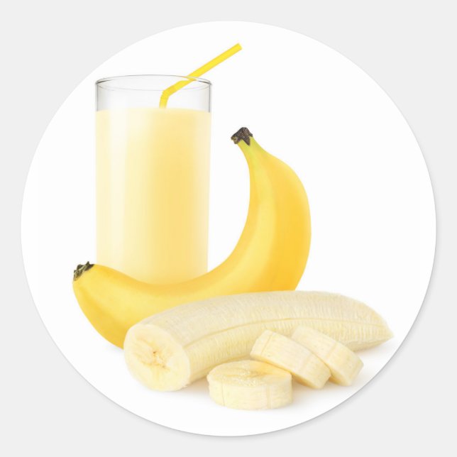 Sticker Rond Secouer la banane (Devant)