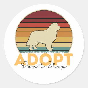 Sticker Rond Secourir la sensibilisation des animaux de compagn
