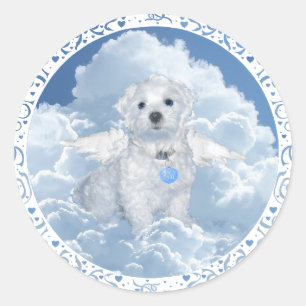 Sticker Rond Secourt maltaise Angel