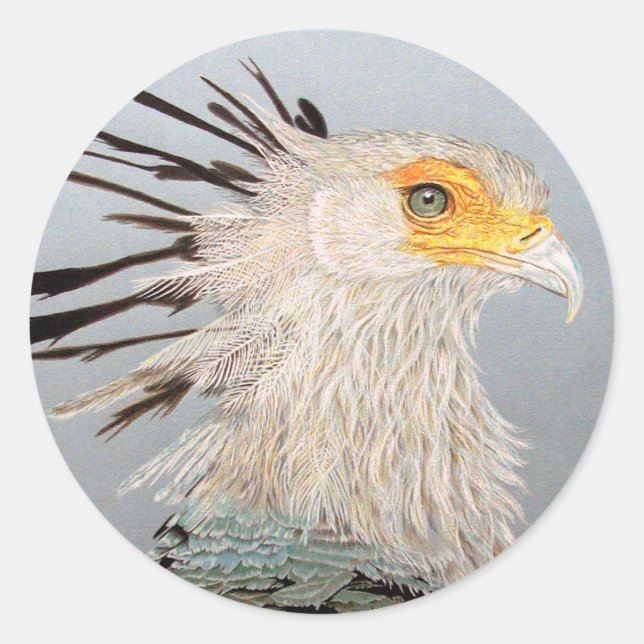 Sticker Rond Secrétaire Bird (Devant)