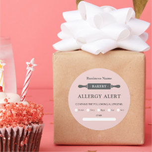 Sticker Rond Sécurité alimentaire Allergy Alert Boulangerie Rol
