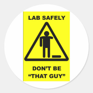 Sticker Rond Sécurité de laboratoire 1