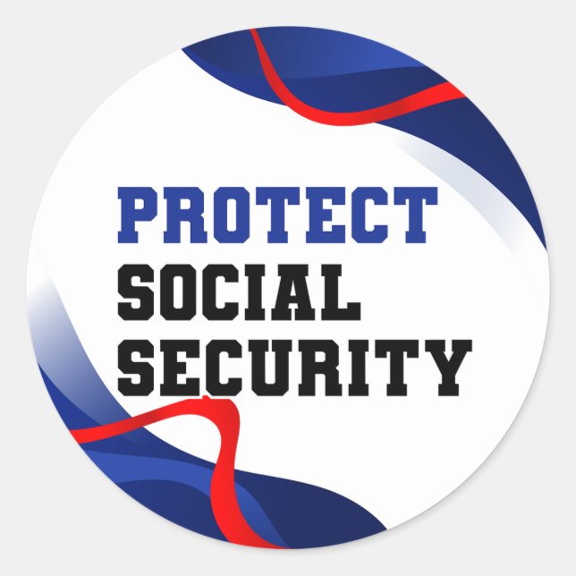 Sticker Rond Sécurité sociale Anti Trump (Devant)
