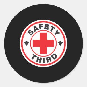 Sticker Rond Sécurité - Troisième prise