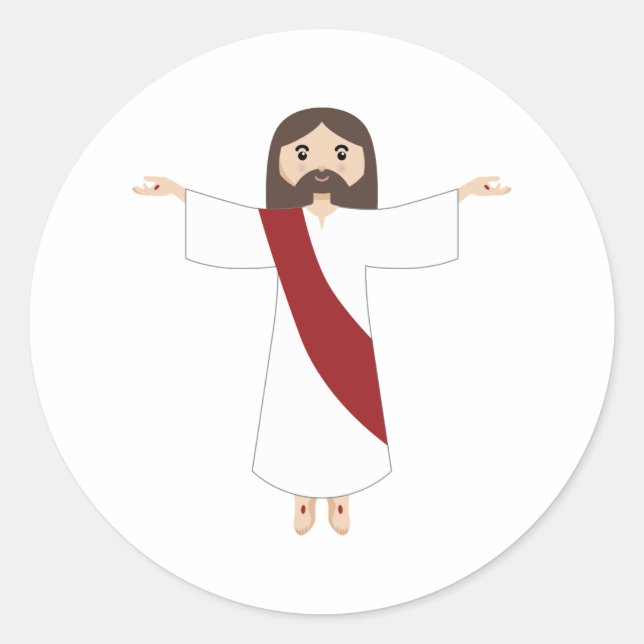 Sticker Rond Seigneur Jésus Christ (Devant)