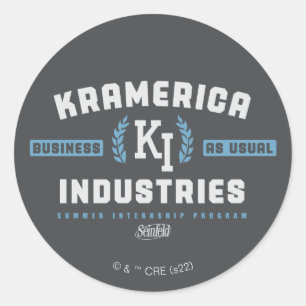 Sticker Rond Seinfeld Kramerica Industries