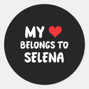 Sticker Rond Selena - Mon cœur appartient à Selena - Amour