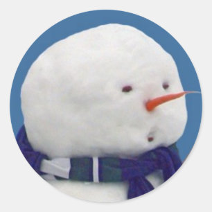Sticker Rond Selfie de Snowman