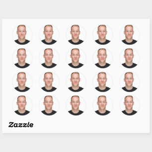 Sticker Rond Selfie   Joyeux Anniversaire Enterrement de Vie de