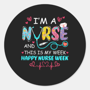 Sticker Rond Semaine d'appréciation des infirmières - Joyeuses 
