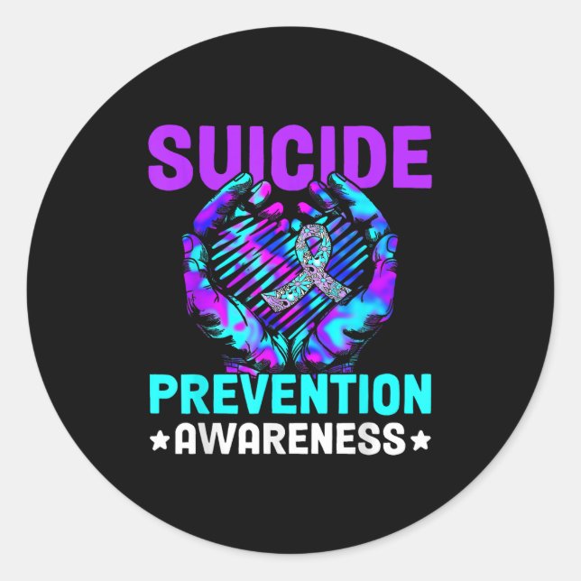 Sticker Rond Semaine de sensibilisation à la prévention du suic (Devant)