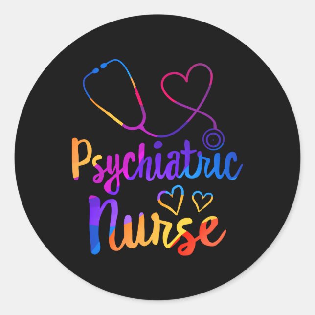 Sticker Rond Semaine des infirmières psychiatriques Rn Tal Écol (Devant)