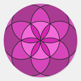 Sticker Rond Semence de vie Multi Violet