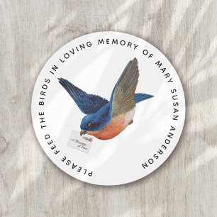 Sticker Rond Semence d'oiseaux dans la mémoire amoureuse funéra